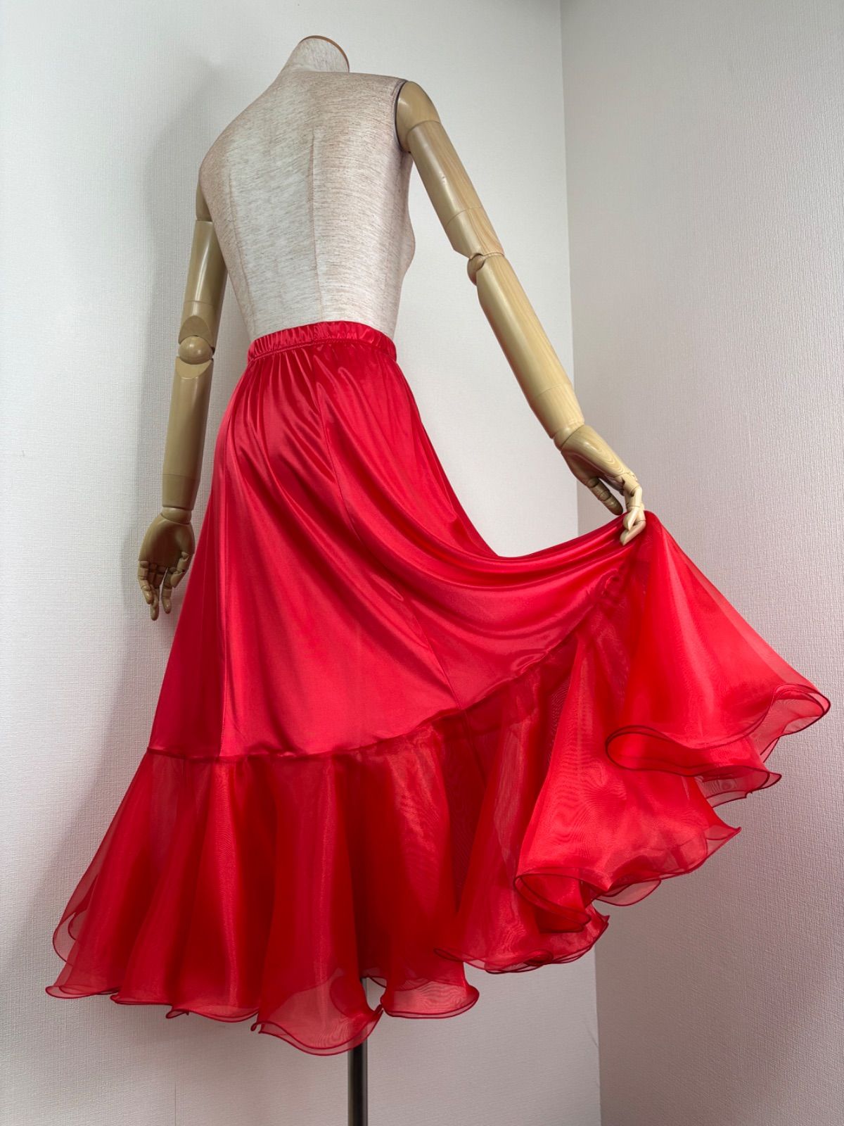 新品》社交ダンス レッド パニエ ペチコート 衣装【Roger
