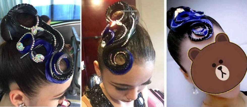 ヘアウィッグ 社交ダンス 競技ダンス デモ 2色 オーダーメイド