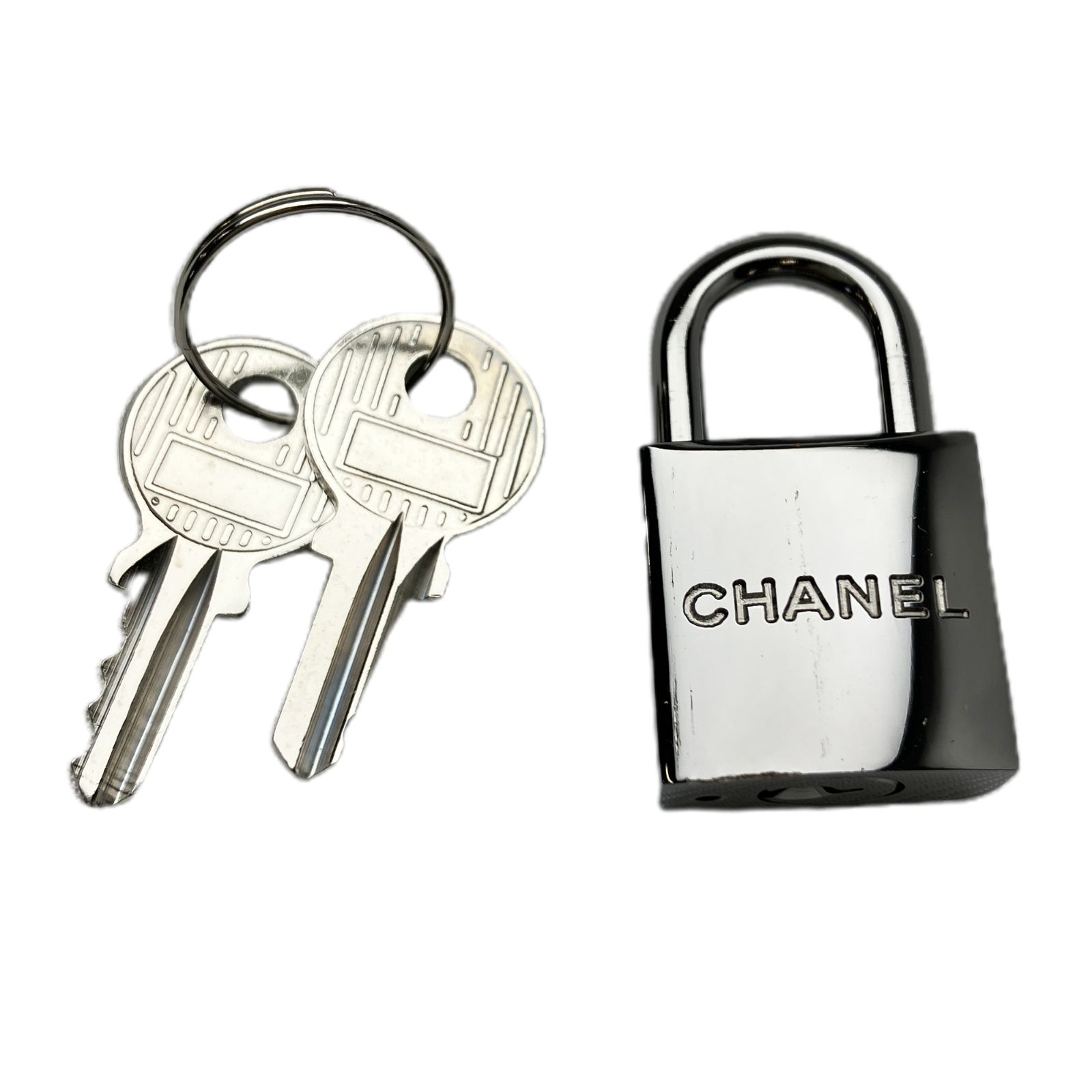 CHANEL シャネル カデナ 鍵2個付き 南京錠 シルバー キーロック