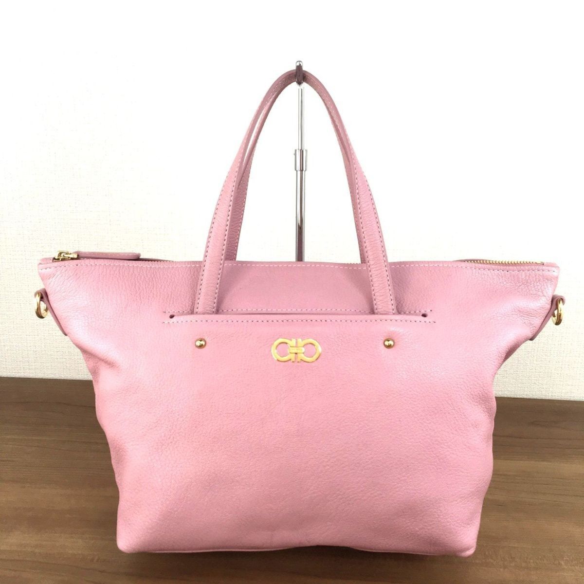 極美品 Salvatore Ferragamo トートバッグ 37-