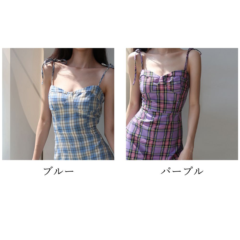 新品未使用shein ギンガムチェック キャミワンピース レディース 服