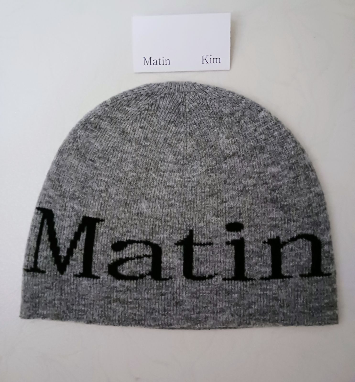 新品未使用　Martin Kim ニット帽　グレー