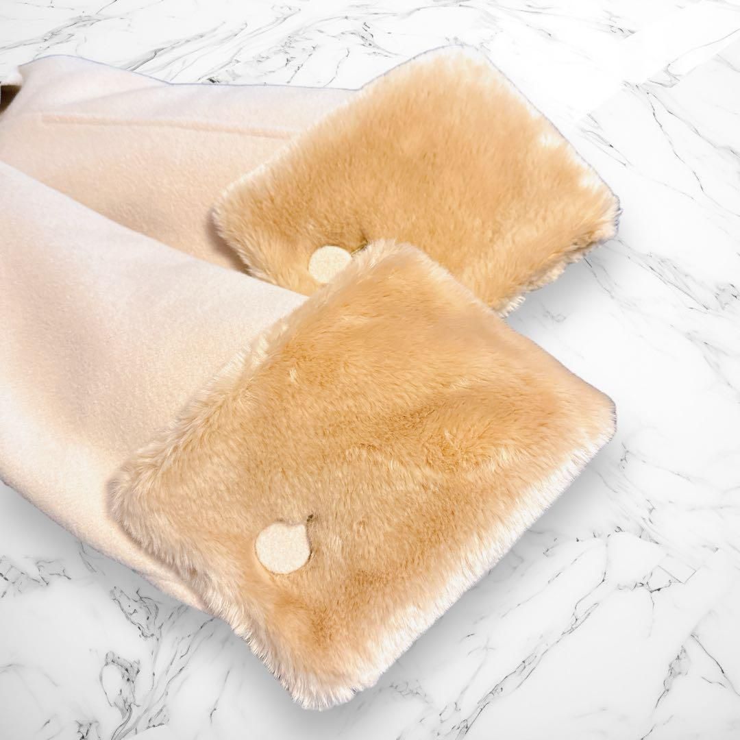 ✨完売品✨ ADEAM フォクシー トリミングベルテッドコート S ベージュ ✨完売品✨ ADEAM フォクシー トリミングベルテッドコート S ベージュ