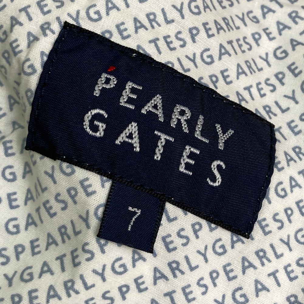 サイズ：7 PEARLY GATES パーリーゲイツ  ストレッチパンツ 総柄 ネイビー系 [240101492829] ゴルフウェア メンズ ストスト PEARLY GATES(パーリーゲイツ) パンツ｜中古ゴルフウェア通販