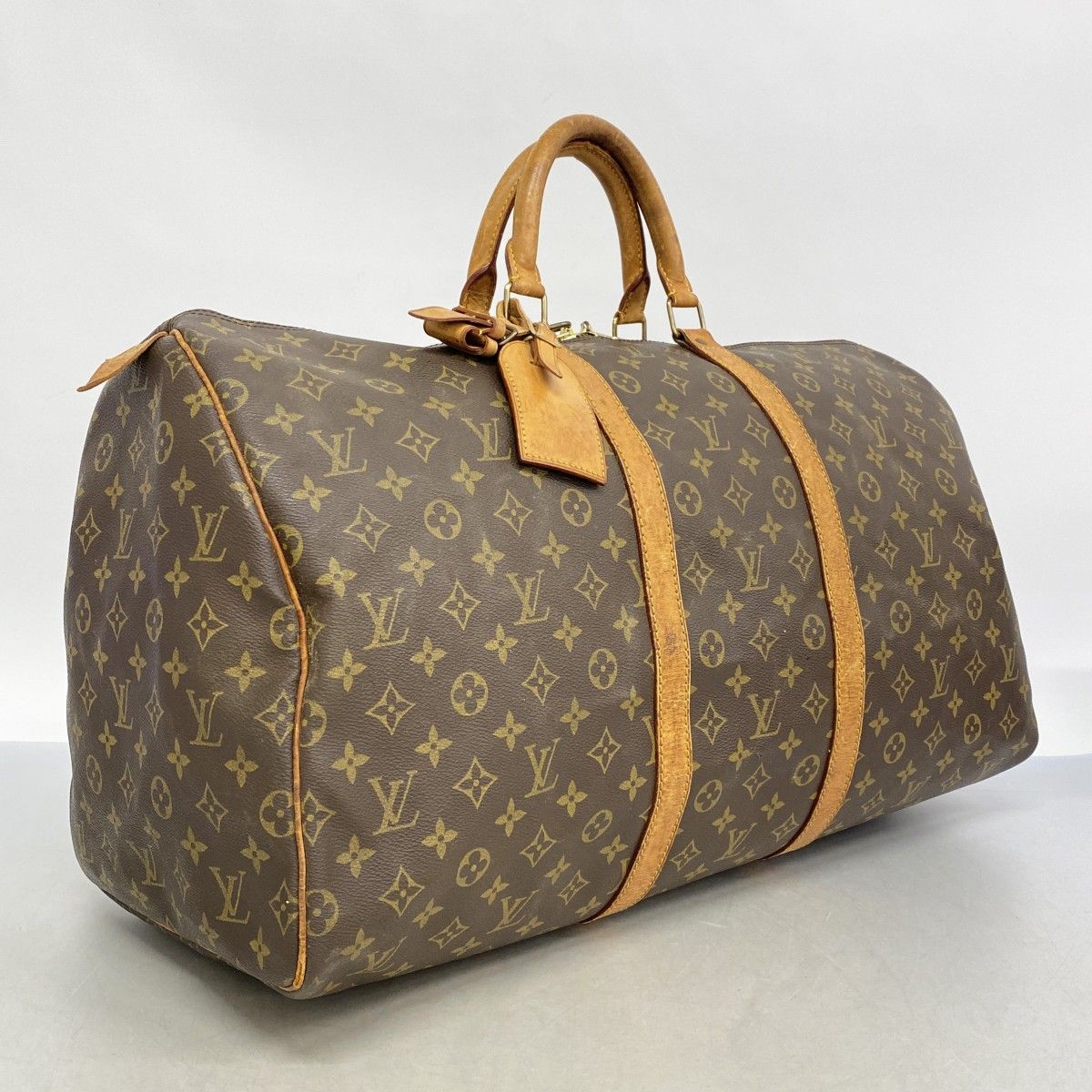 5mb2167-h ルイヴィトン ボストンバッグ モノグラム キーポル55 M41424 ブラウン メンズ レディース ユニセックス