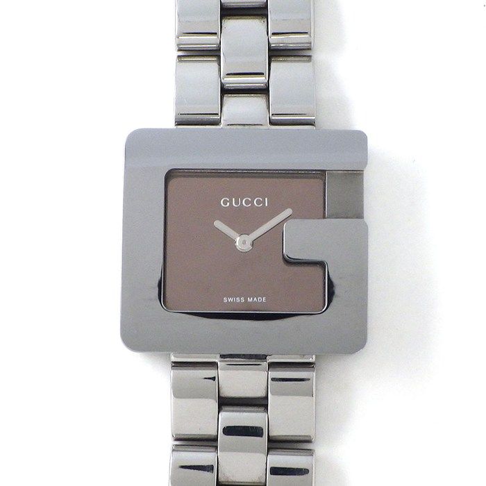 グッチ GUCCI 腕時計 Gスクエア 3600L ブラウン文字盤 SS クオーツアナログ