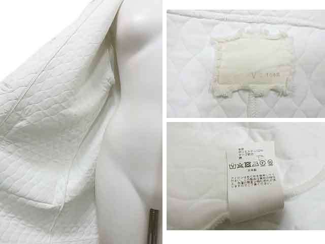 中古】 V::ROOM ヴィルーム コート キルティング ホワイト サイズ1  