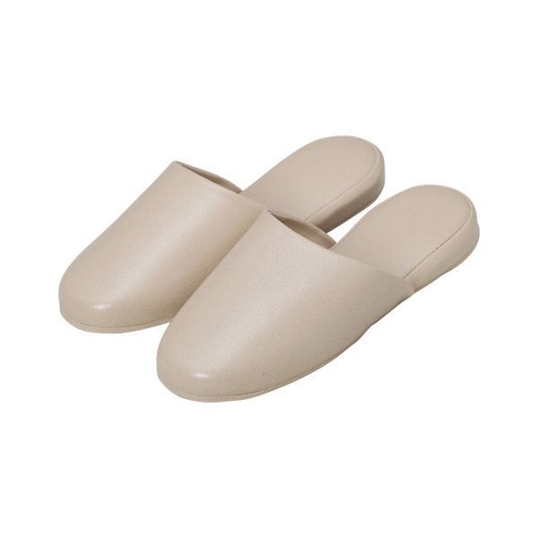  オーミケンシ 高周波レザースリッパ 10足組 5704-10 ベージュ 10足