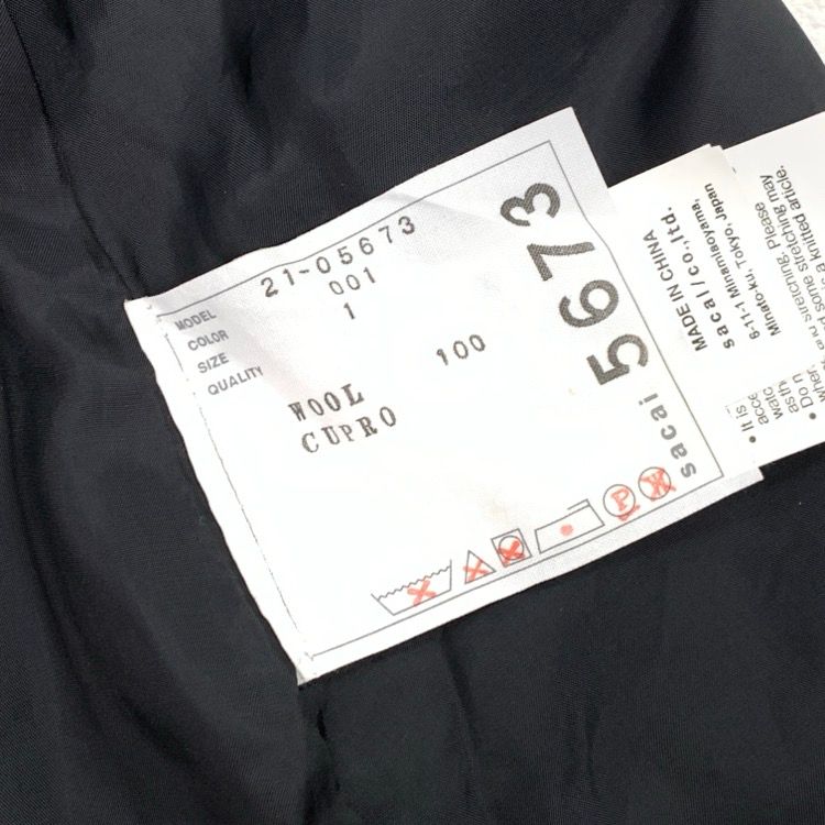 sacai サカイ アシンメトリーヘム ニットプリーツスカート sacai サカイ アシンメトリーヘム ニットプリーツスカート