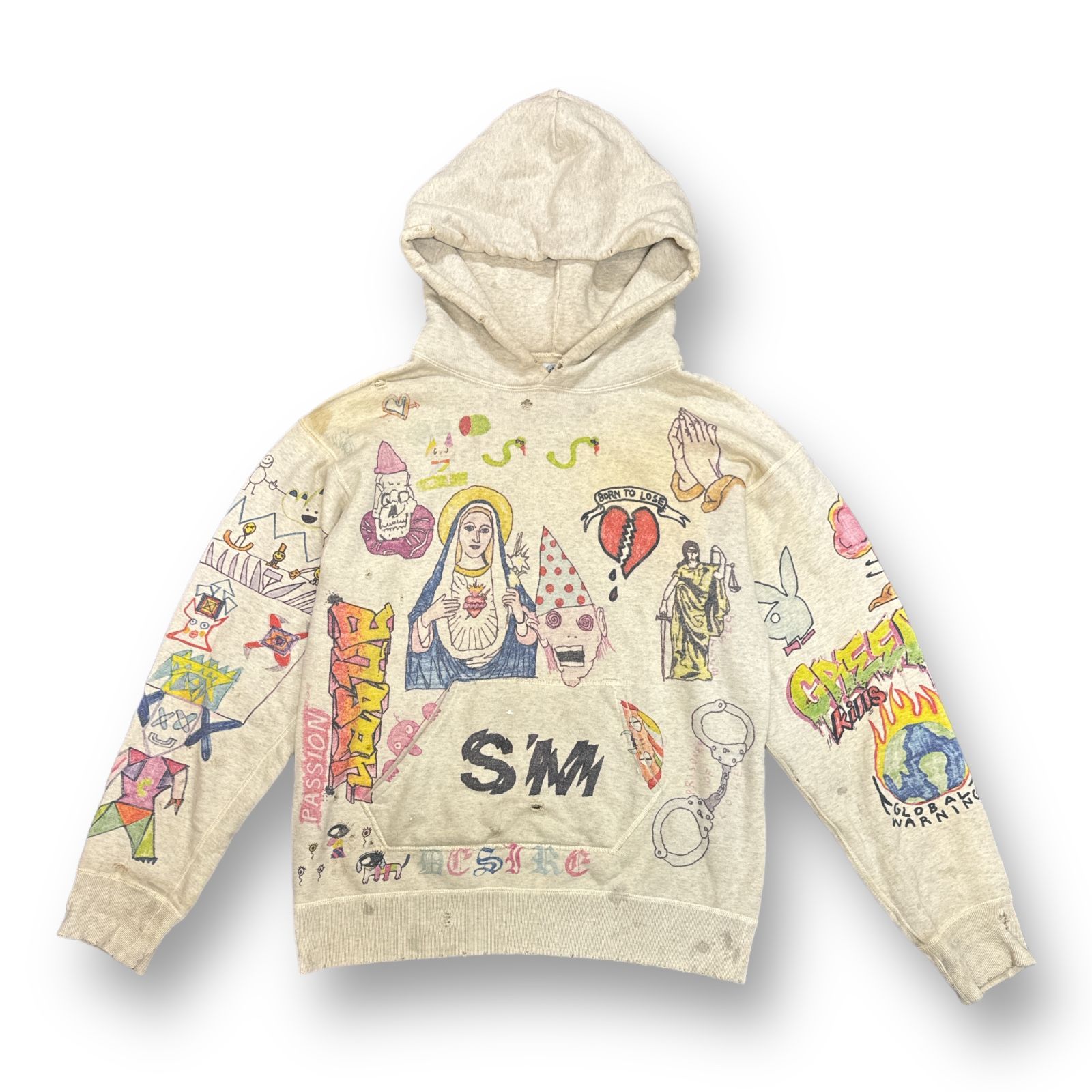 SAINT MICHAEL 21SS グラフィティ スウェット フーディ パーカー 