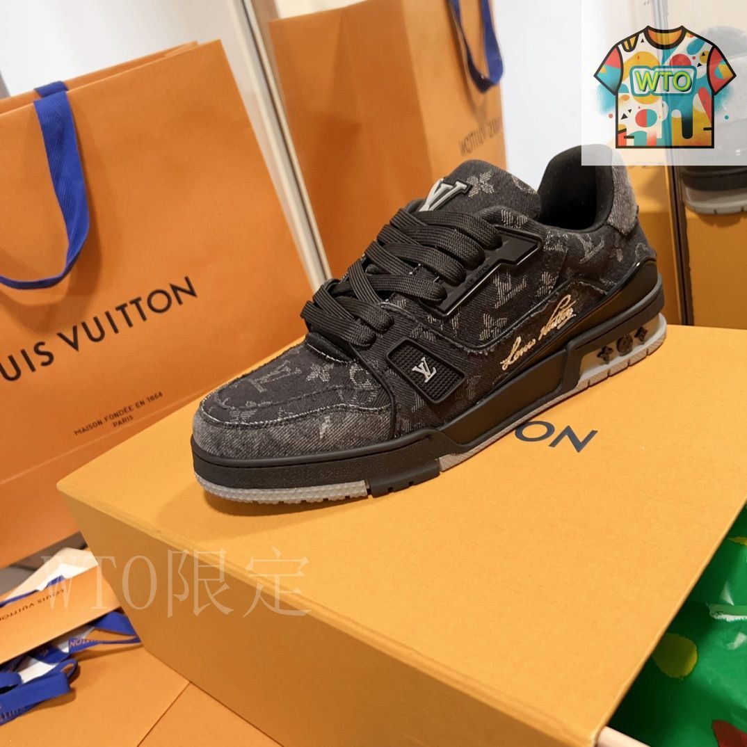 【上品でカジュアル♪】LOUIS VUITTON★スニーカー Louis Vuitton LV Trainer スニーカー カジュアルシューズ30-3
