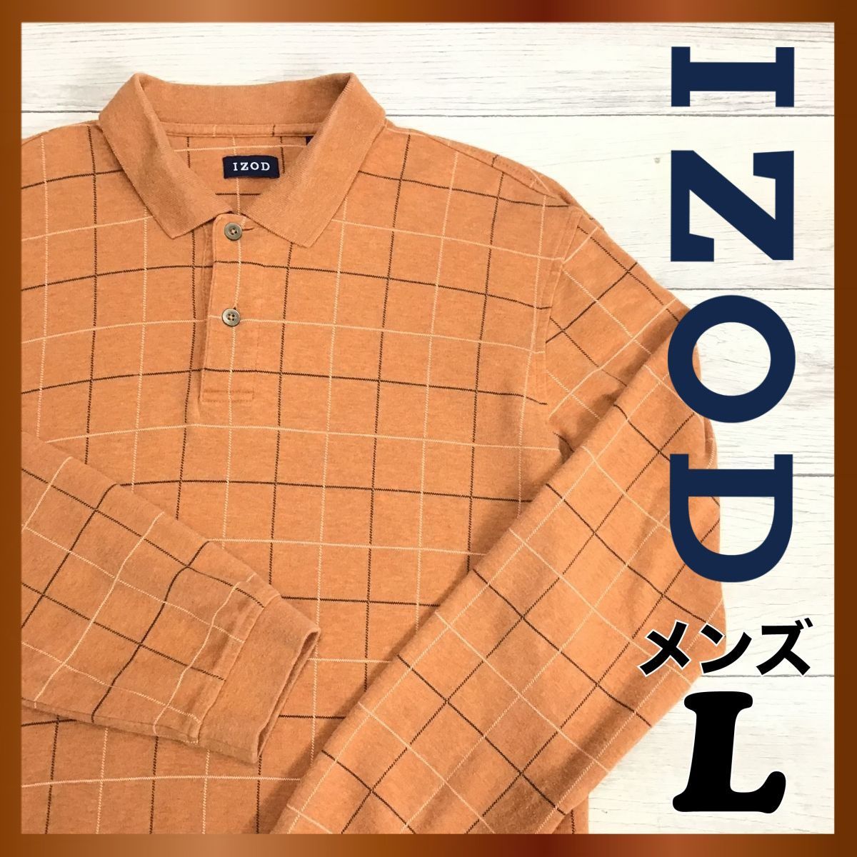 IZOD チェック柄 ゴルフシャツ