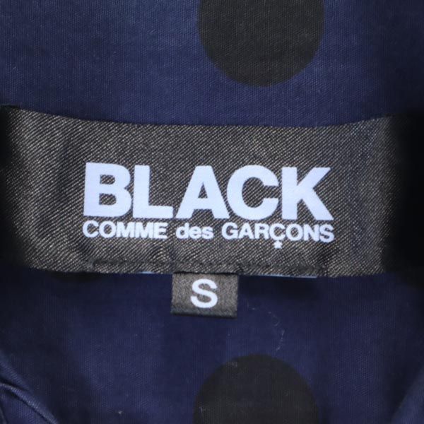 ブラックコムデギャルソン 2011年 日本製 ドット 長袖 シャツ S ネイビー系 BLACK COMME des GARCONS メンズ   【221002】 メール便可