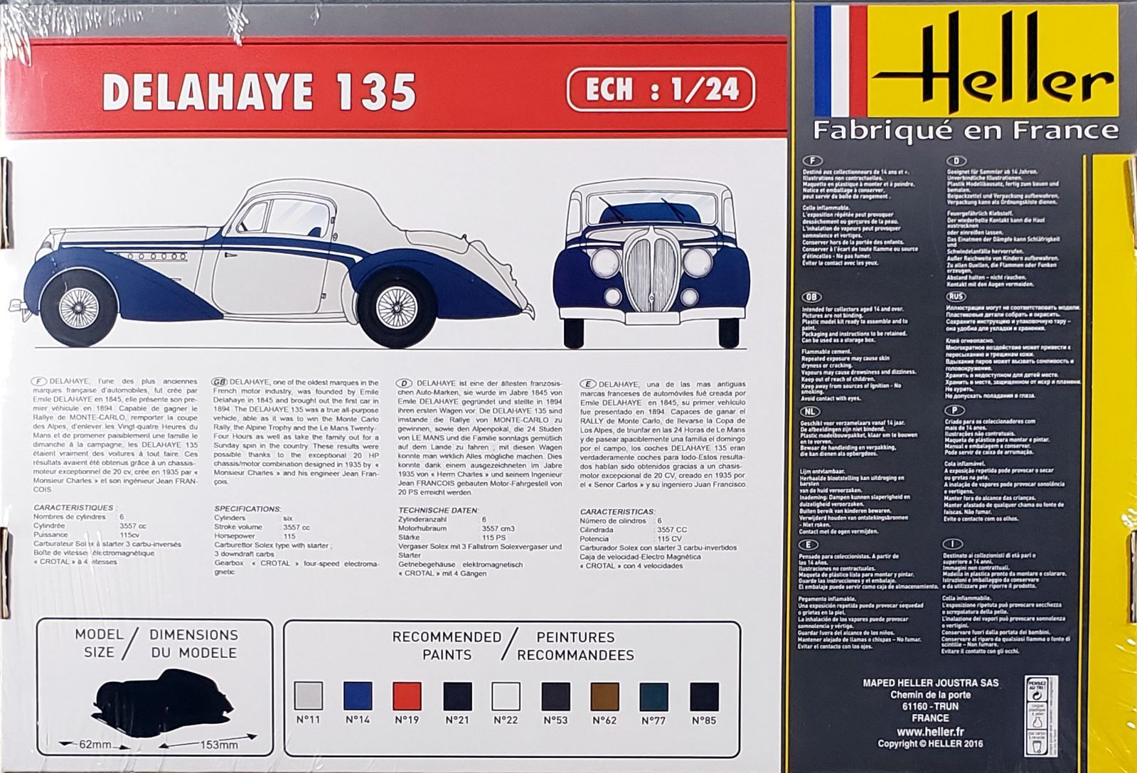 ドライエ 135 1/24 エレール エレール 1/24 ドライエ 135 | クアトロポルテ 通販
