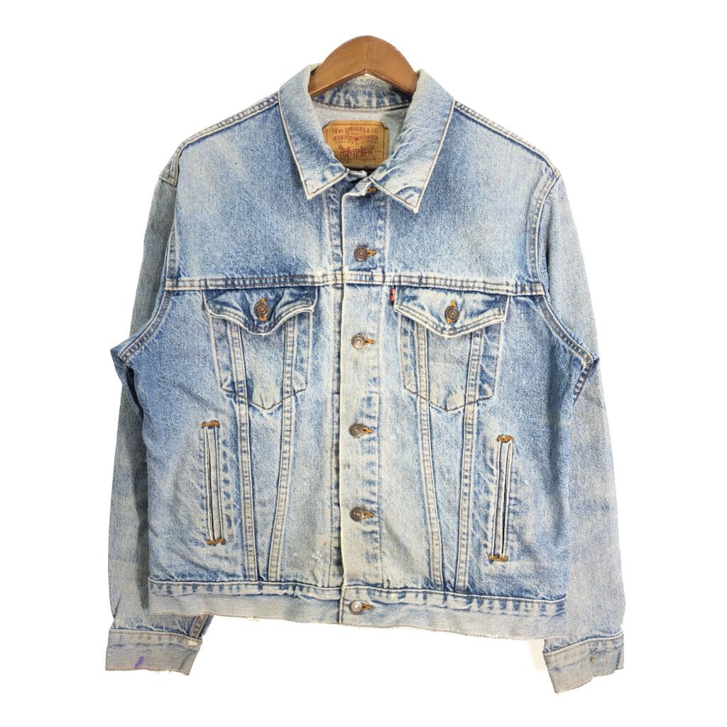 90年代 USA製 Levi's リーバイス 70506-0216 デニムトラッカージャケット ブルー (メンズ 42) 中古 古着 R7159