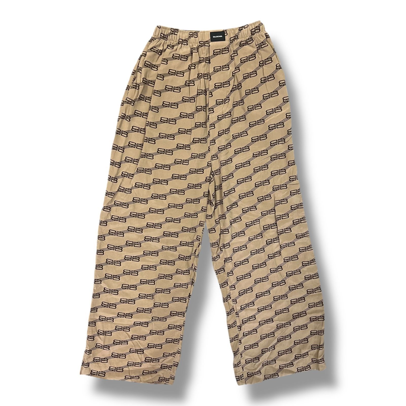 国内正規 BALENCIAGA 22SS Monogram Logo Printed Pajama Pants