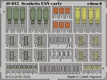 【】「未使用品」49-012 1/４８ ＷＷ アメリカ海軍航空隊シートベルト初期タイプ カラーエッチング Seatbelts USN