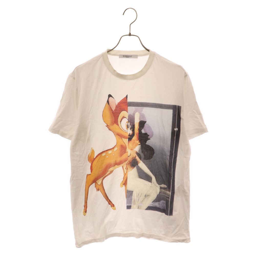 GIVENCHY (ジバンシィ) 19SS × DISNEY Bambi Oversize Print Tee ディズニー バンビ プリント  オーバーサイズ クルーネック 半袖Tシャツ カットソー ホワイト BW700D304U - メルカリ