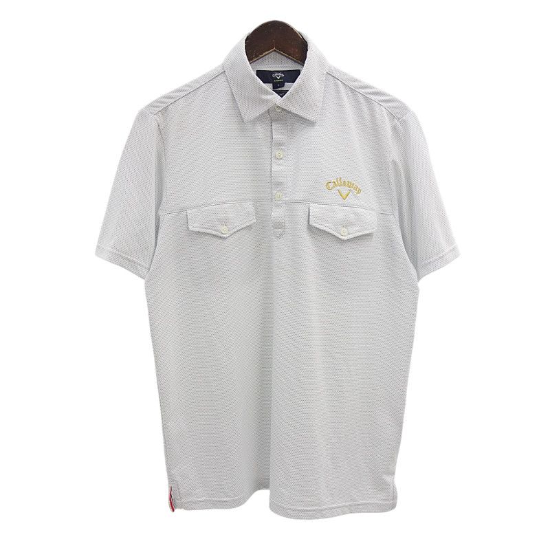 キャロウェイ/Callaway GOLF ゴルフ ストレッチ 半袖 ポロシャツ Tシャツ ホワイト  サイズ メンズL