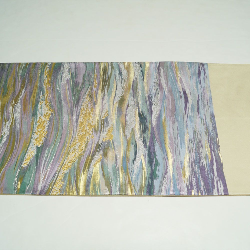 波頭模様 金銀糸