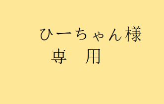 ひーちゃん様二枚専用