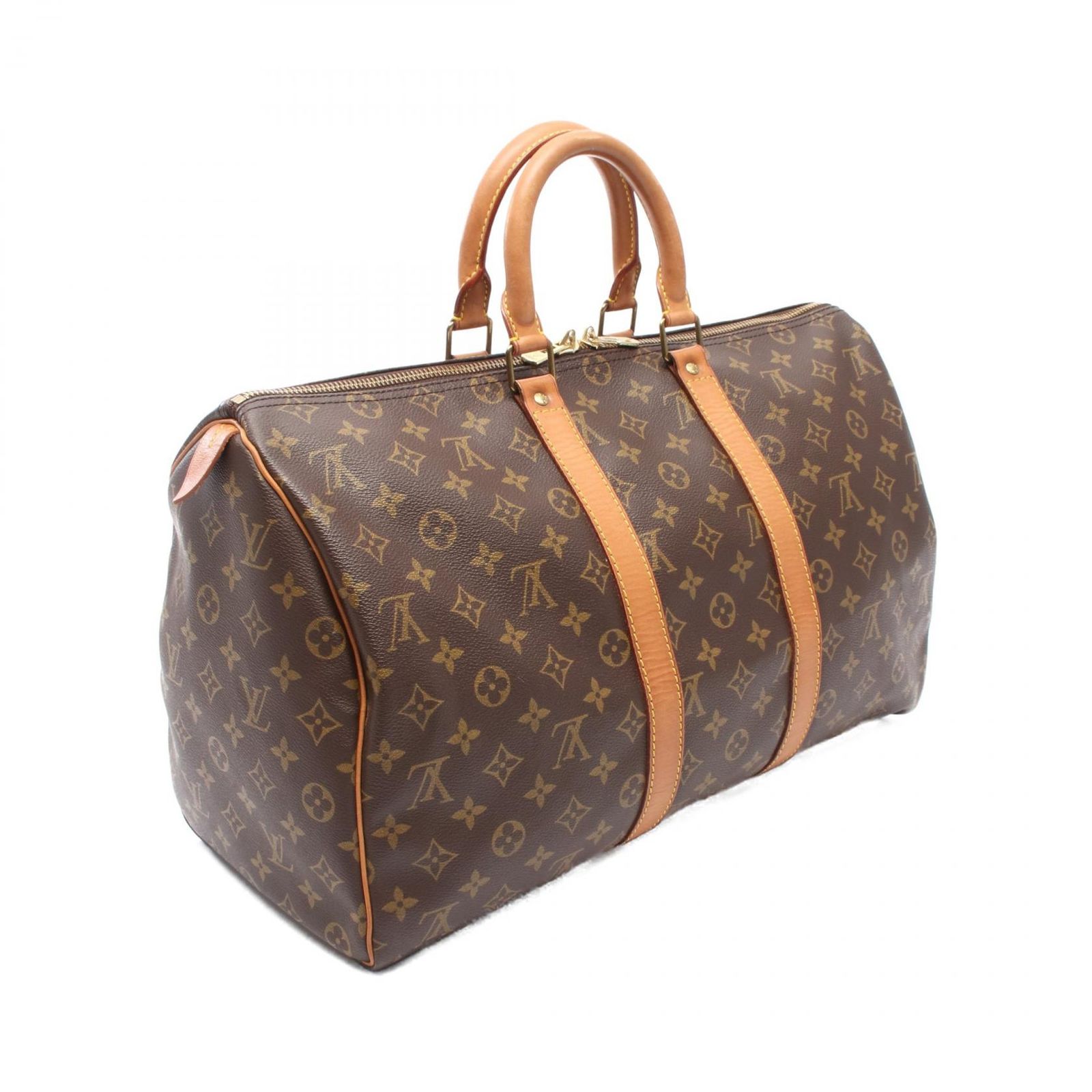ルイ ヴィトン LOUIS VUITTON ボストンバッグ キーポル45 モノグラム M41428 PVCコーティングキャンバス レザー キーポル45 ユニセックス Used B