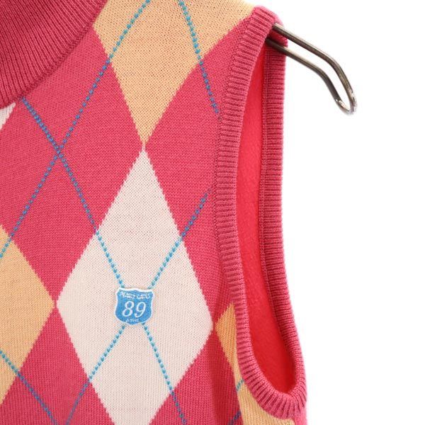 パーリーゲイツ アーガイル ゴルフ ジップアップ ニット ベスト 1