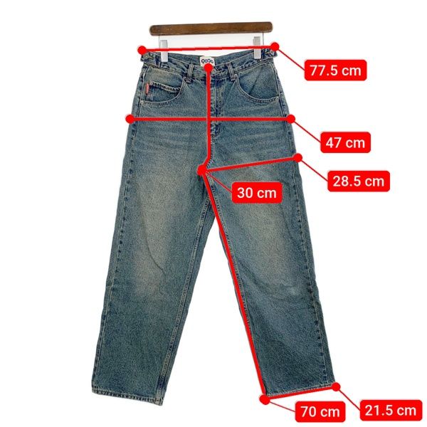 9090ワイドバギーデニムパンツ 中古・古着通販】9090 (9090) バギーデニムパンツ インディゴ