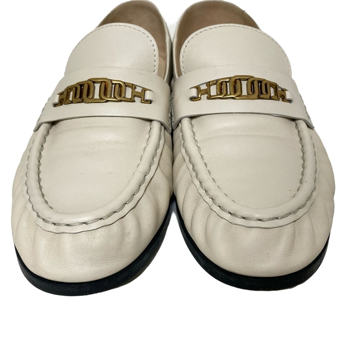 大特価市 TOD'S(トッズ) ローファー レザー ベージュ - レディース 1/2 37 靴
