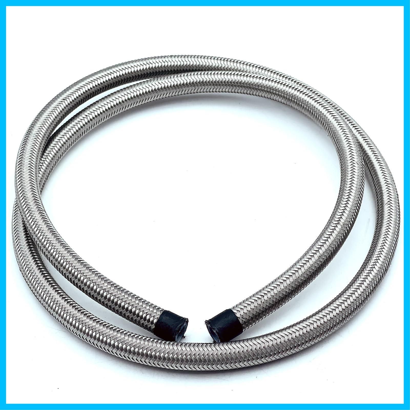 【新着商品】チューブ ライン ガソリン クーラー フューエル 編組 燃料 オイル 柔軟 PTFE 耐圧 1m AN6 耐熱 ステンレスメッシュホース 耐油 LEXOR