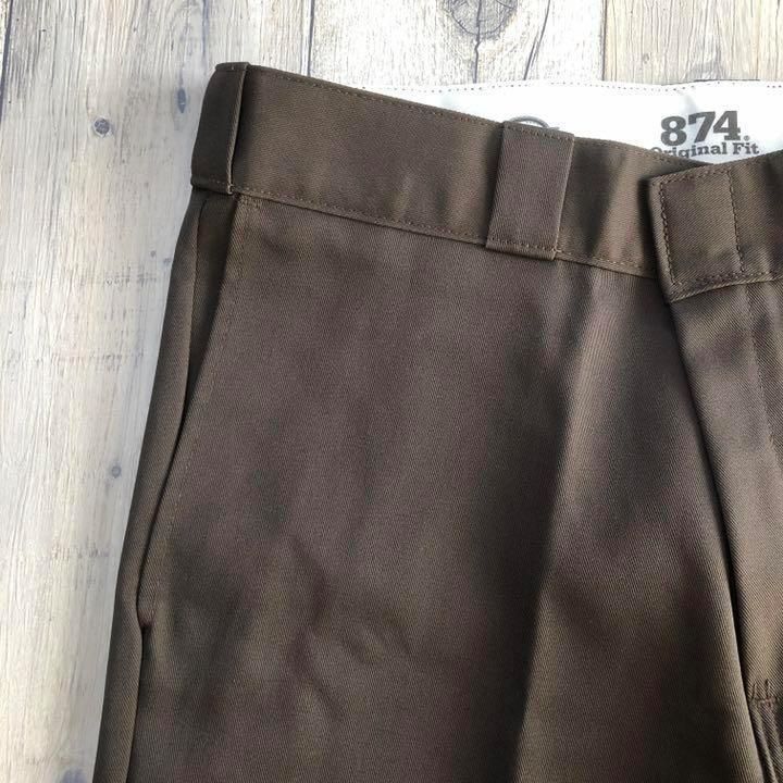 新品】32×32 ダークブラウン ディッキーズ 874 ワークパンツ