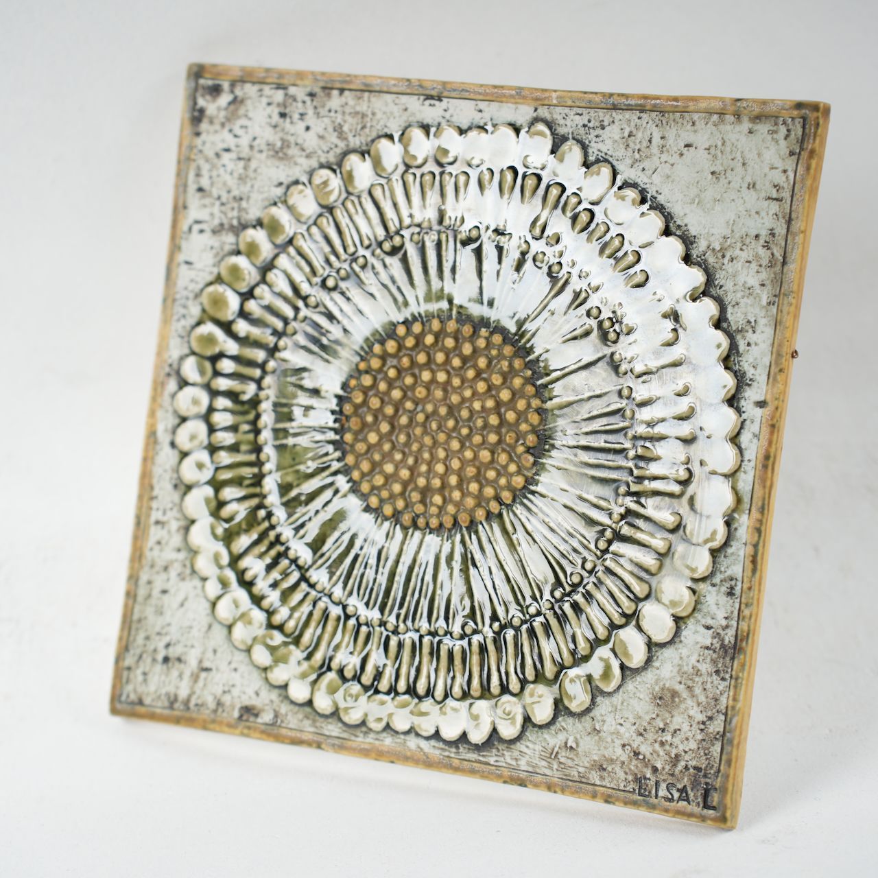 【希少】　Lisa Larson　リサ・ラーソン　ひまわり　陶板 希少】 Lisa Larson リサ・ラーソン ひまわり 陶板 Lisa Larsonリサ