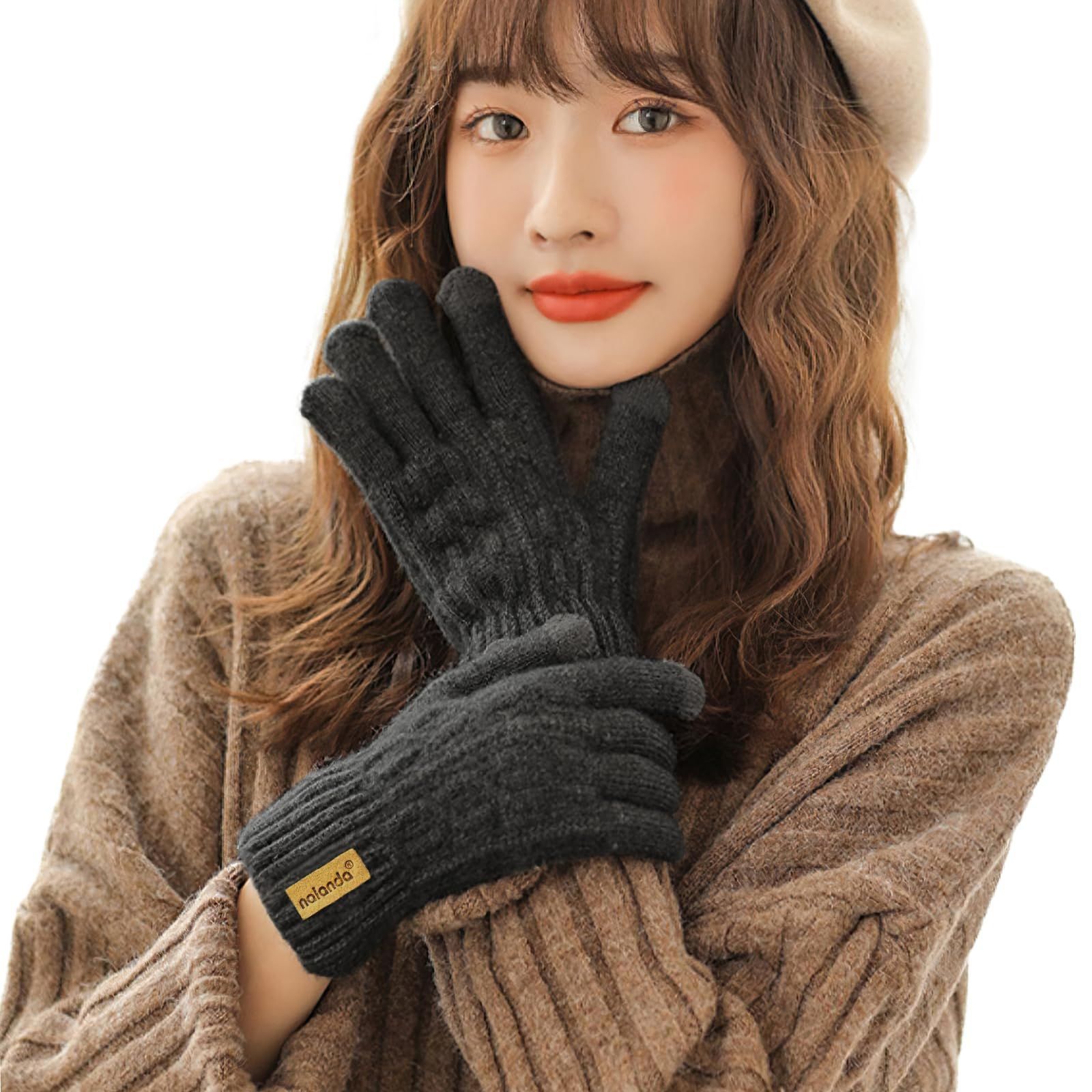 売切注意 お急ぎ下さい ニット手袋 柔らかい 伸縮性 ふんわり 防風 暖かい 保温 おしゃれ 裏起毛38℃恒温 雲のような柔らかさ スマホ対応 防寒手袋 ニット グローブ 防寒 自転車 冬 運転 レディース 通勤 手袋 通学 HORADON