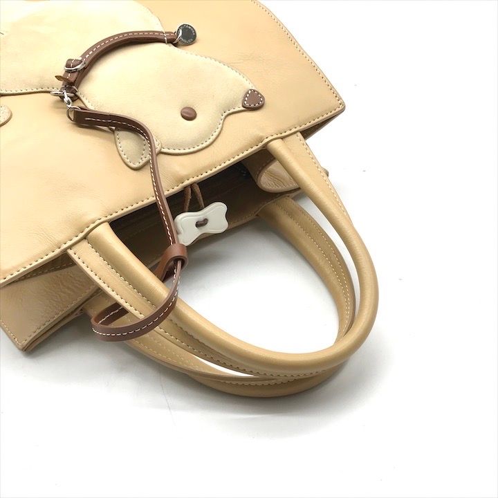 良品 KITAMURA キタムラ ドッグ モチーフ トート ハンド バッグ