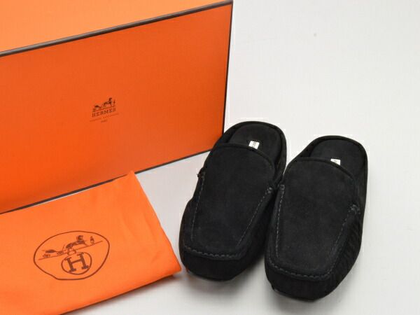 エルメス HERMES マルジェラ期 スウェード ミュール ルームシューズ 36  