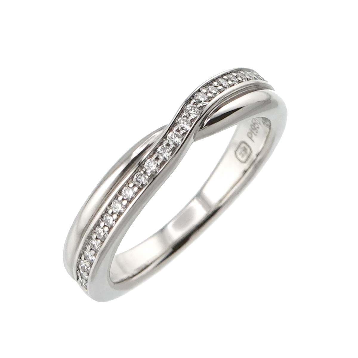 ハリーウィンストン HARRY WINSTON トリスト ワンロウ バンド 7.5号 リング ダイヤ Pt プラチナ 指輪 Diamond Ring【証明書付き】 90263002