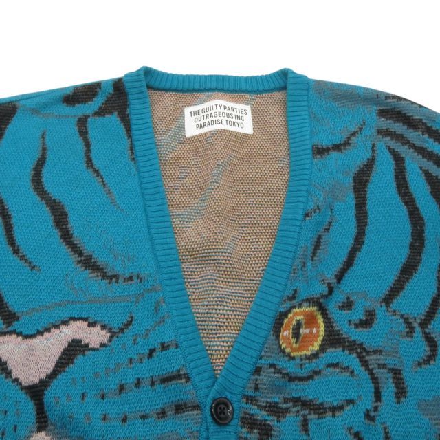 wacko maria モヘアカーディガン　ニット　ブルー　Lサイズ WACKO MARIA (ワコマリア) MOHAIR CARDIGAN(モヘアカーディガン
