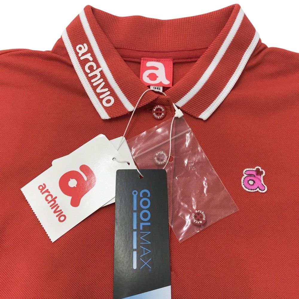 サイズ 36 ARCHIVIO アルチビオ 半袖ポロシャツ レッド系 240101465625 ゴルフウェア レディース ストスト LLC-HASEGAWATOSO_COM