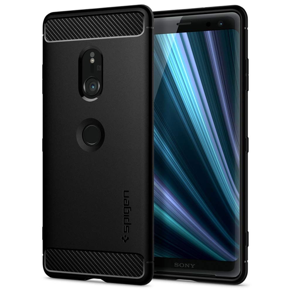 【Spigen】 スマホケース Xperia XZ3 ケース [ SO-01L SOV39 ] 対応 TPU 耐衝撃 米軍MIL規格取得 衝撃吸収 指紋防止 ラギッド・アーマー G14CS25600 (ブラック) 8809640250422