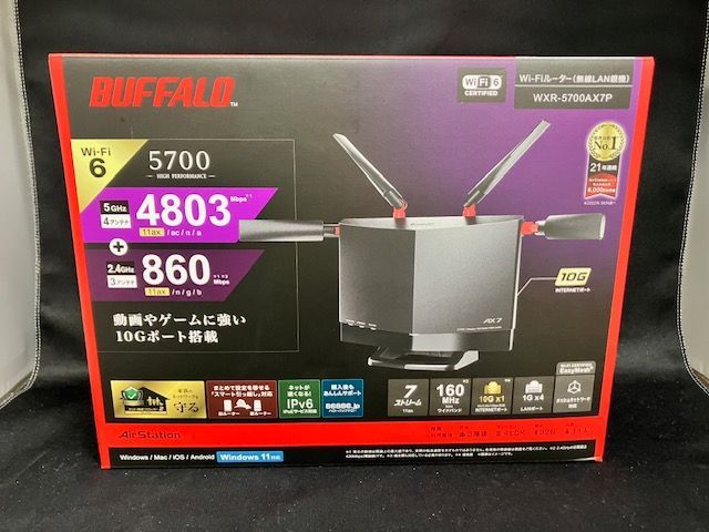 BUFFALOバッファロー◆AirStation WXR-5700AX7P 未開封 WiFi 無線LAN Wi-Fi 6