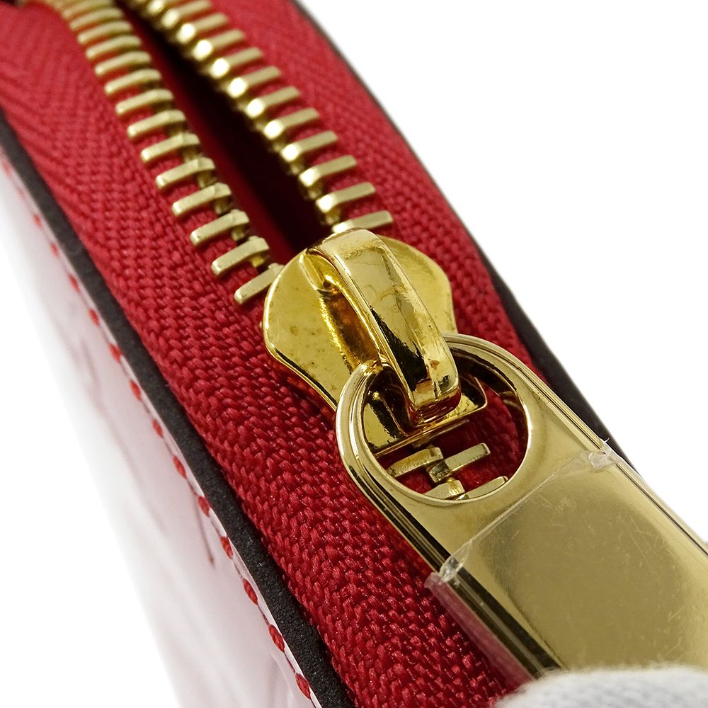 ルイヴィトン LouisVuitton 赤 レッド ヴェルニ 長財布 ルイ