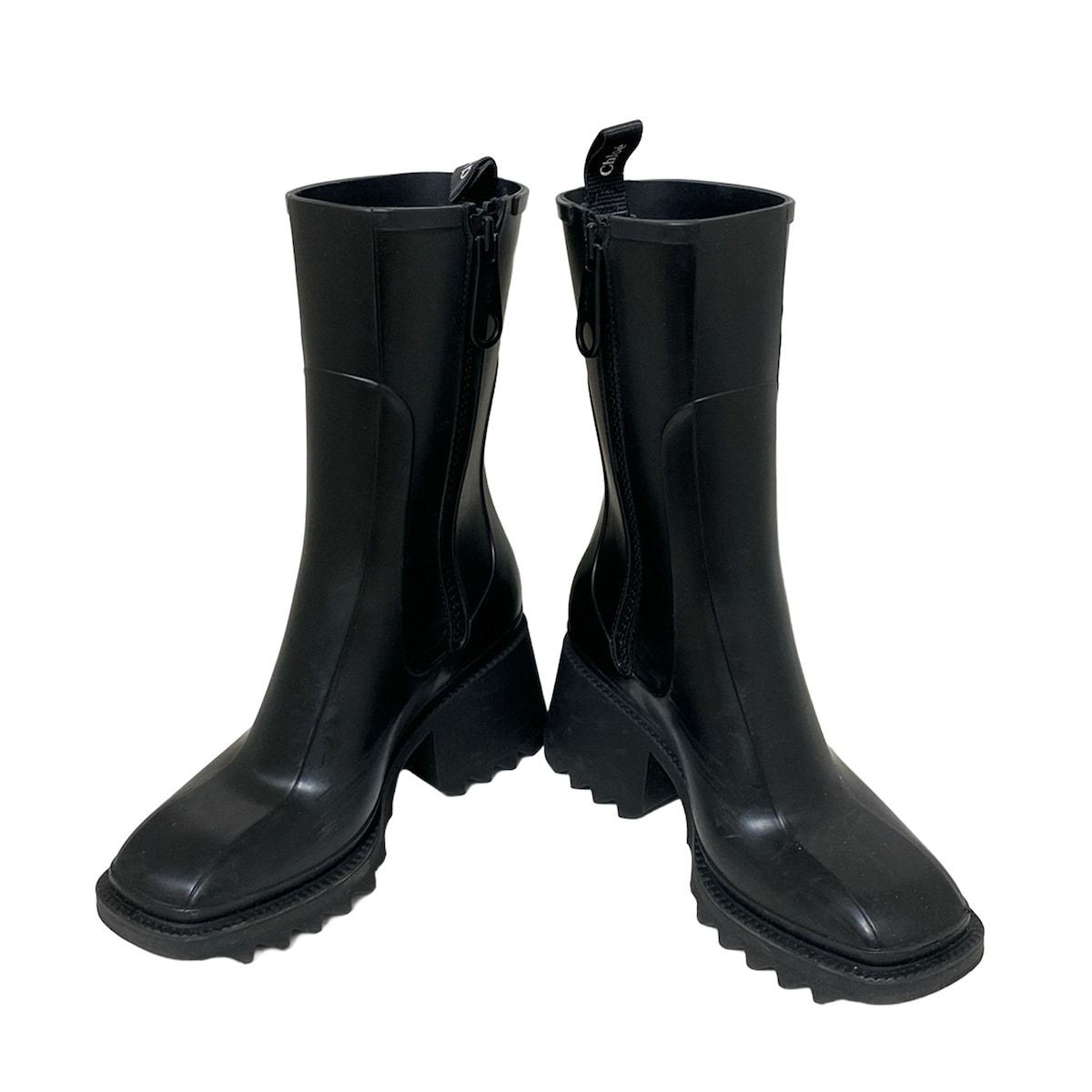 38.5 美品❣️クロエ　ブーツ Chloe(クロエ) レインブーツ 38 レディース - 黒 - メルカリ