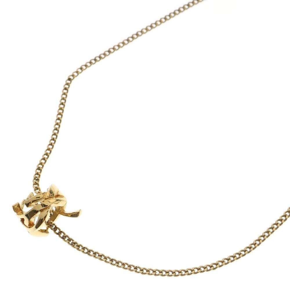 SAINT LAURENT PARIS サンローランパリ モノグラム ツイスト ネックレス GP ゴールド アクセサリー