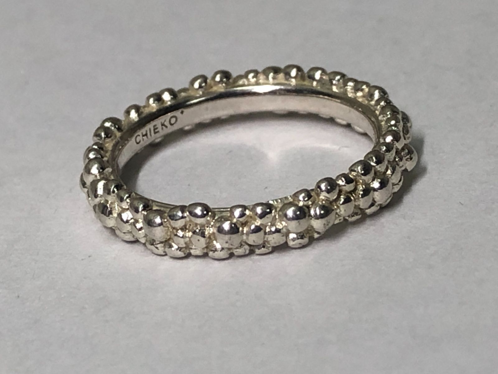 【コンビニ受取対応商品】 □chieko+ チエコプラス シルバー つぶつぶリング ring caviar アクセサリー