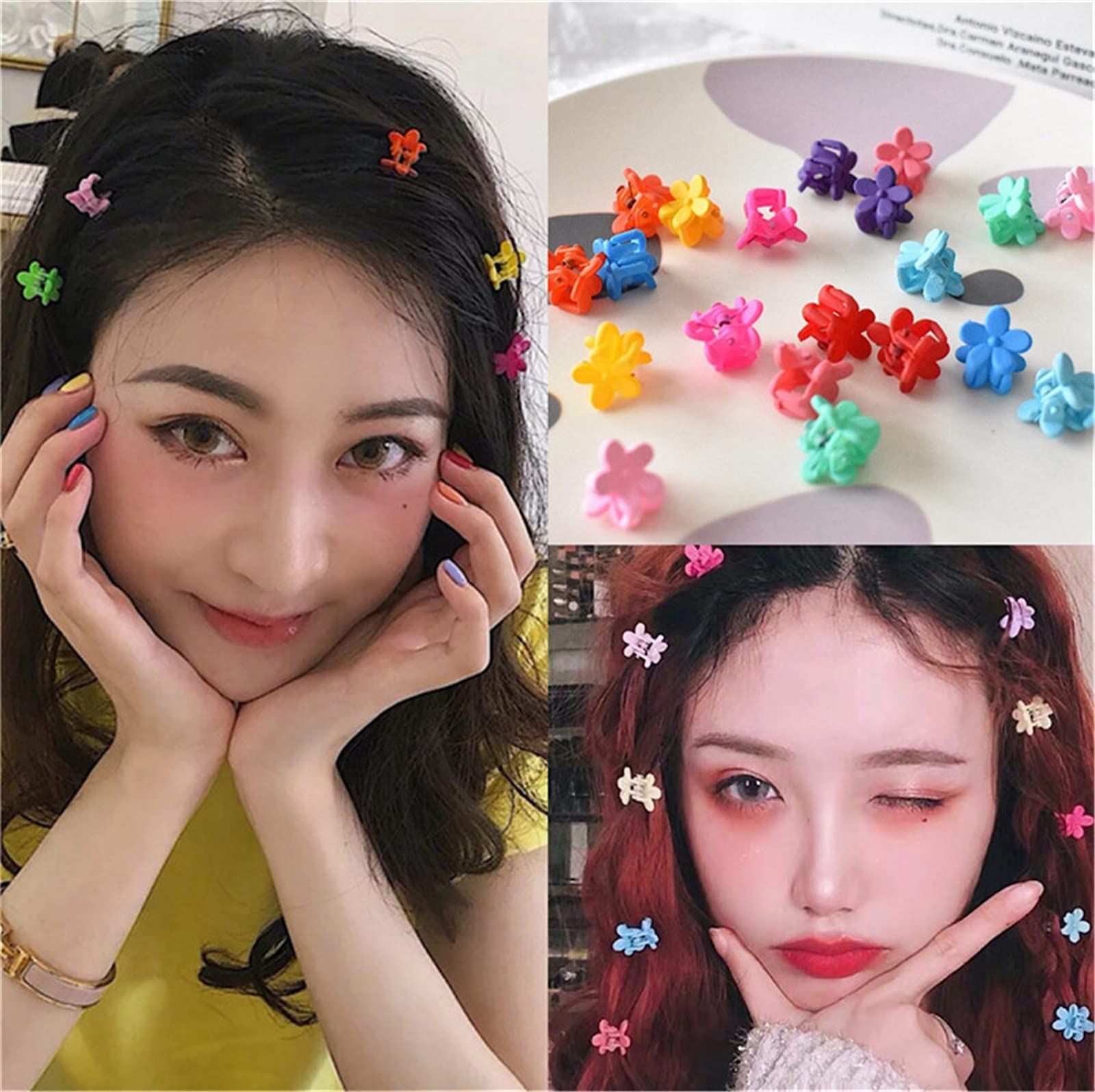 数量 セット 女の子 髪飾り 髪留め 前髪クリップ ヘア かわいい カラフル ヘアクリップ お花 ヘアピン ミニ Kingsie