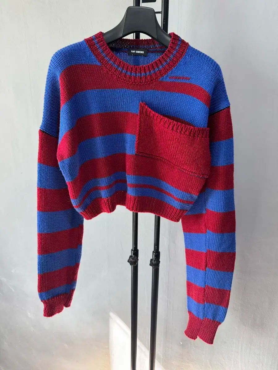 raf simons クロップドニット RAF SIMONS(ラフ シモンズ) ディストラプ クロップド ニット
