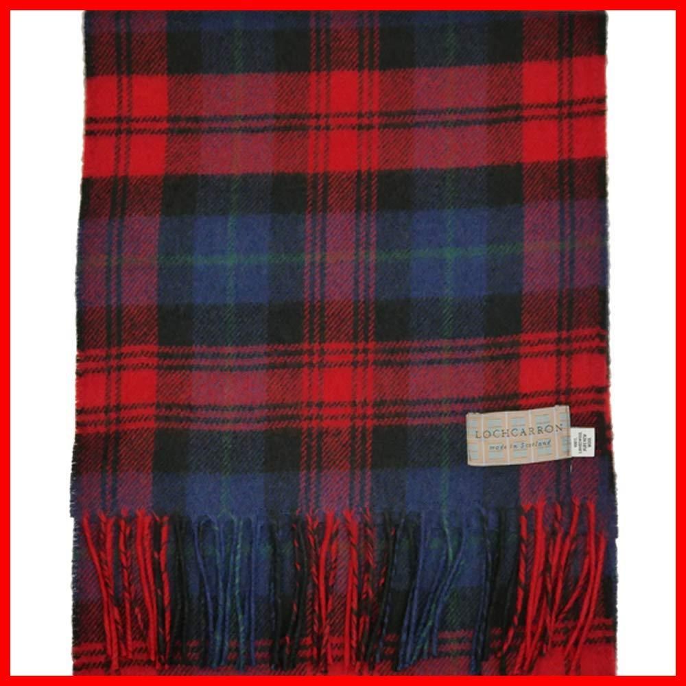 マフラー 英国スコットランド製 ラムズウール100％ タータン ロキャロン チェック