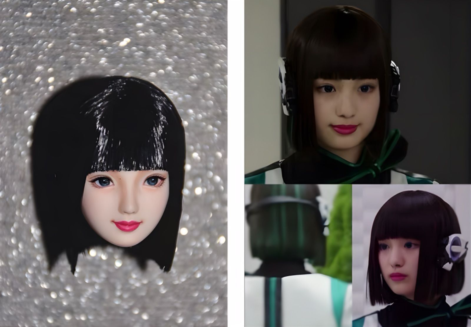 1|6 フィギュア 女性 ヘッド 手作業 手磨き リアル クオリティー 12インチ 和服ヘアー KOKESHI