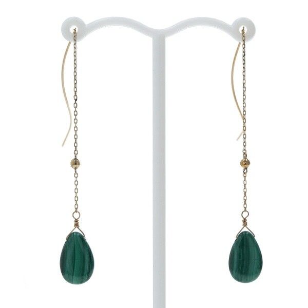 マルモ◇サイロメレーンデンドライト×黒水晶ピアス✧14kgf