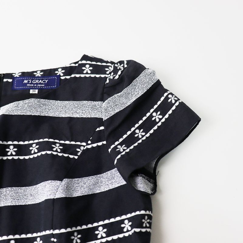 M'S GRACY*フラワージャガードワンピース 2023SS カタログ掲載品 エムズグレイシー M'S GRACY フラワーX